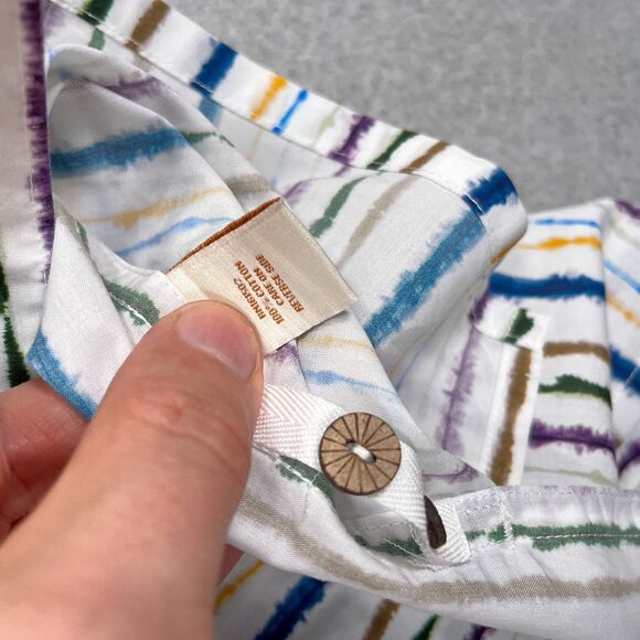 Territory Ahead Shirt Mens Large L Vertical Paint Stripes Colorful Cotton Loop - Picture 11 of 12